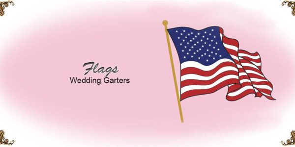 Flag-Wedding-Garters Collection-Bridal-Garters-Prom Garters- Custom Wedding garters Linda Joyce Couture