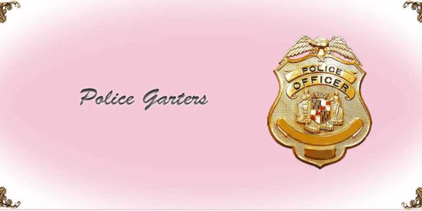 Police-Wedding-Garters Collection-Bridal-Garters-Prom Garters- Custom Wedding garters Linda Joyce Couture