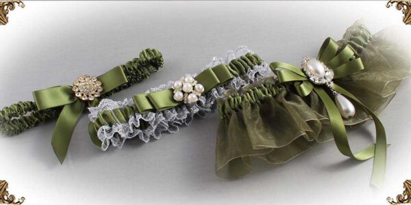 Willow-Wedding-Garters-561-Bridal-Garters-Prom Garters- Custom Wedding garters Linda Joyce Couture
