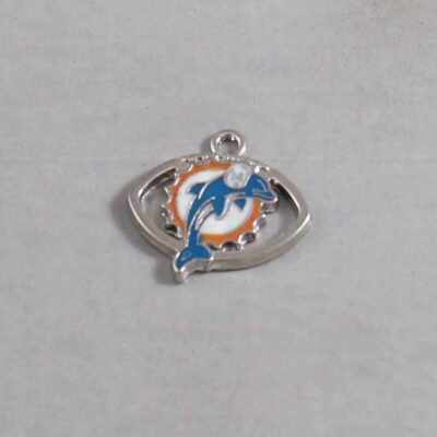 Miami Dolphins Wedding Garter / NFL / Football - Charm-023 / Wedding Garters / Bridal Garter / Prom Garter / Linda Joyce Couture