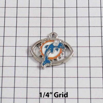 Miami Dolphins Wedding Garter / NFL / Football - Charm-023 / Wedding Garters / Bridal Garter / Prom Garter / Linda Joyce Couture