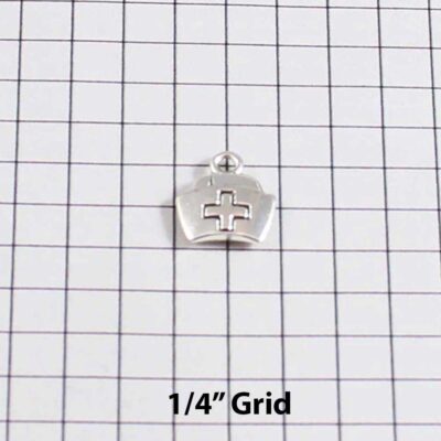 Nurse Wedding Garter / Tiny Nurses Cap / Medical - Charm-042 / Wedding Garters / Bridal Garter / Prom Garter / Linda Joyce Couture