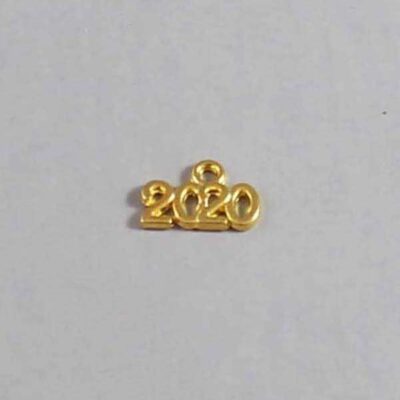 Wedding Date Garter / Gold / Year 2020 - Charm-047 / Wedding Garters / Bridal Garter / Prom Garter / Linda Joyce Couture