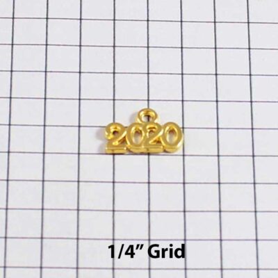 Wedding Date Garter / Gold / Year 2020 - Charm-047 / Wedding Garters / Bridal Garter / Prom Garter / Linda Joyce Couture /