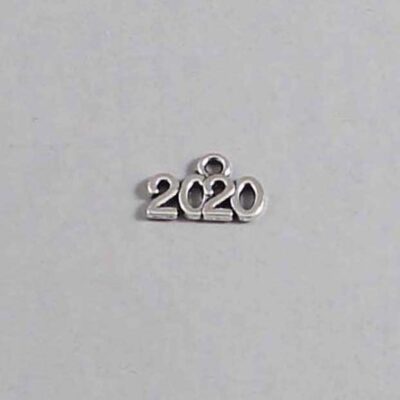 Wedding Date Garter / Silver / Year 2020 - Charm-057 / Wedding Garters / Bridal Garter / Prom Garter / Linda Joyce Couture