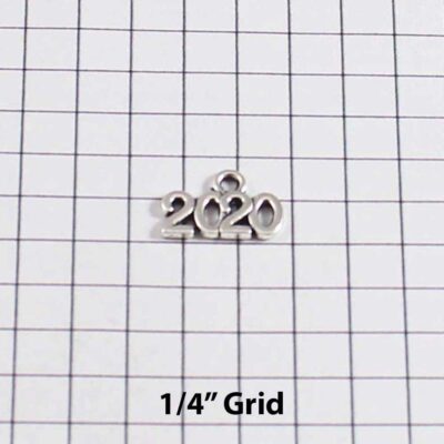 Wedding Date Garter / Silver / Year 2020 - Charm-057 / Wedding Garters / Bridal Garter / Prom Garter / Linda Joyce Couture /