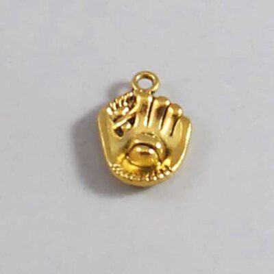 Baseball Wedding Garter / Gold / Glove & Baseball - Charm-059 / Wedding Garters / Bridal Garter / Prom Garter / Linda Joyce Couture