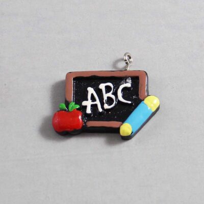 School Wedding Garter / Teacher / Apple - Charm-083 / Wedding Garters / Bridal Garter / Prom Garter / Linda Joyce Couture