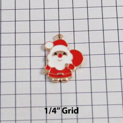 Christmas Wedding Garter / Santa Claus / Father Christmas / Saint Nicholas / Saint Nick / Kris Kringle / Holiday - Charm-097 / Wedding Garters / Bridal Garter / Prom Garter / Linda Joyce Couture