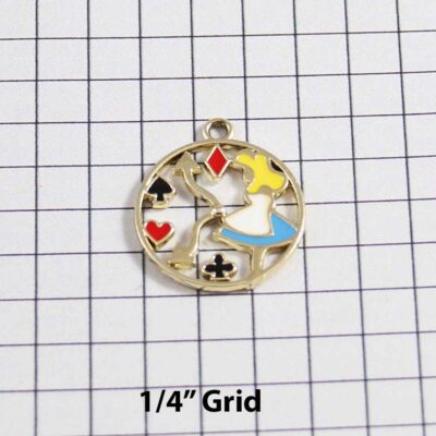 Alice in Wonderland Wedding Garter / White Rabbit / Playing Card Suits / Fairy Tale - Charm-099 / Wedding Garters / Bridal Garter / Prom Garter / Linda Joyce Couture