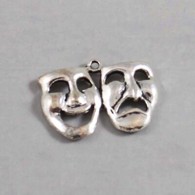 Mardi Gras Wedding Garter / Theatre/ Drama Masks / Thalia - Melpomene / Greek Muses / Comedy - Tragedy - Charm-100 / Wedding Garters / Bridal Garter / Prom Garter / Linda Joyce Couture