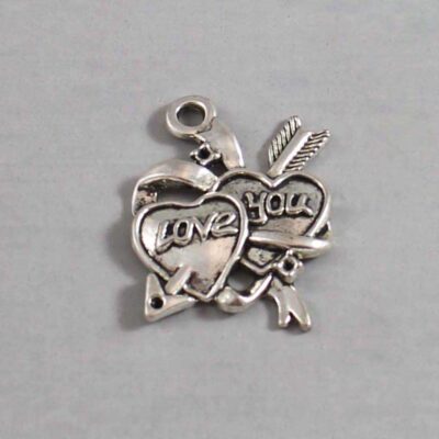 Valentine's Day Wedding Garter / Heart - Charm-106 / Wedding Garters / Bridal Garter / Prom Garter / Linda Joyce Couture