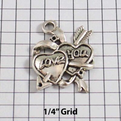 Valentine's Day Wedding Garter / Heart - Charm-106 / Wedding Garters / Bridal Garter / Prom Garter / Linda Joyce Couture