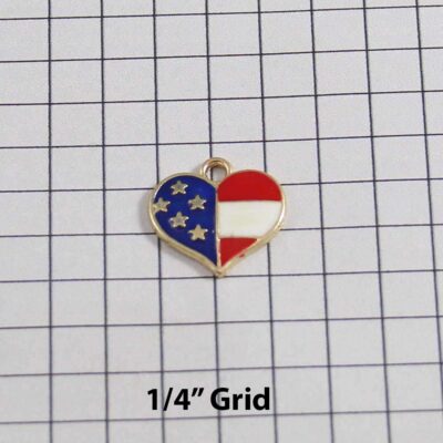 US Flag / Heart / 4th of July Wedding Garter / Independence Day / United States - Charm-131 / Wedding Garters / Bridal Garter / Prom Garter / Linda Joyce Couture / Wedding Garters / Bridal Garter / Prom Garter / Linda Joyce Couture