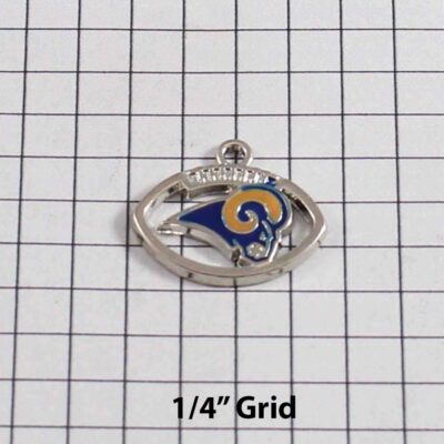 Los Angeles Rams Wedding Garter / NFL / Football - Charm-169 / Wedding Garters / Bridal Garter / Prom Garter / Linda Joyce Couture