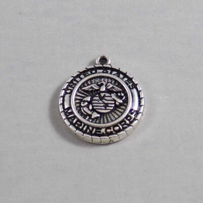 US Marine Corps Wedding Garter / Military - Charm-177 / Wedding Garters / Bridal Garter / Prom Garter / Linda Joyce Couture