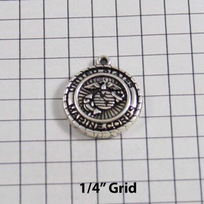 US Marine Corps Wedding Garter / Military - Charm-177 / Wedding Garters / Bridal Garter / Prom Garter / Linda Joyce Couture