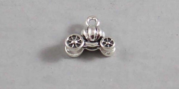 Cinderella Wedding Garter / Tiny / Pumpkin Coach / Carriage / - Charm-215 / Wedding Garters / Bridal Garter / Prom Garter / Linda Joyce Couture