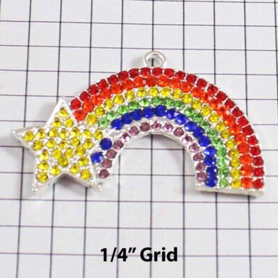 Rhinestone Rainbow Wedding Garter / Gay / Pride / LGBTQ - Charm-222 / Wedding Garters / Bridal Garter / Prom Garter / Linda Joyce Couture