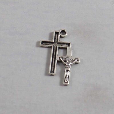 Spiritual and Religious Wedding Garter / Christian / Crucifix / Christianity / Cross / Jesus - Charm-223 / Wedding Garters / Bridal Garter / Prom Garter / Linda Joyce Couture