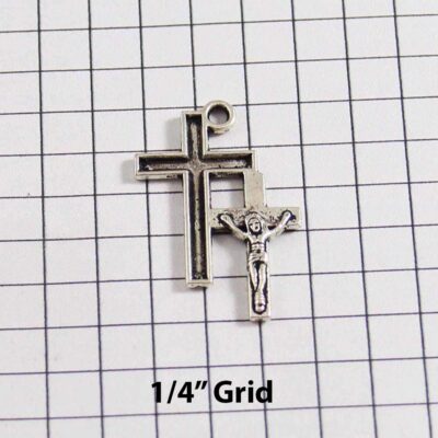 Spiritual and Religious Wedding Garter / Christian / Crucifix / Christianity / Cross / Jesus - Charm-223 / Wedding Garters / Bridal Garter / Prom Garter / Linda Joyce Couture