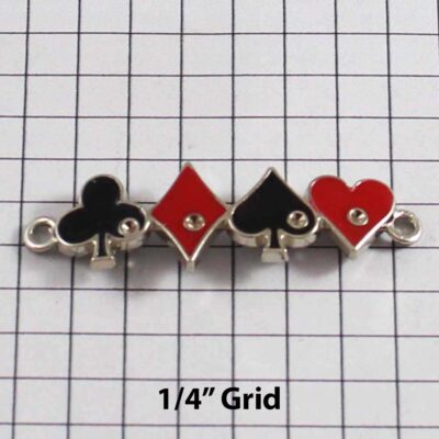 Playing Card Suits / Alice in Wonderland Wedding Garter / Poker / Gambling / Playing Cards / Casino Night /- Charm-245       / Wedding Garters / Bridal Garter / Prom Garter / Linda Joyce Couture