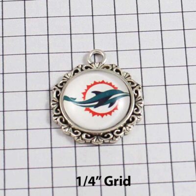 Miami Dolphins Wedding Garter / NFL / Football - Charm-277 / Wedding Garters / Bridal Garter / Prom Garter / Linda Joyce Couture