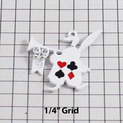 Alice in Wonderland Wedding Garter / White Rabbit / Playing Card Suits / Fairy Tale - Charm-283 / Wedding Garters / Bridal Garter / Prom Garter / Linda Joyce Couture