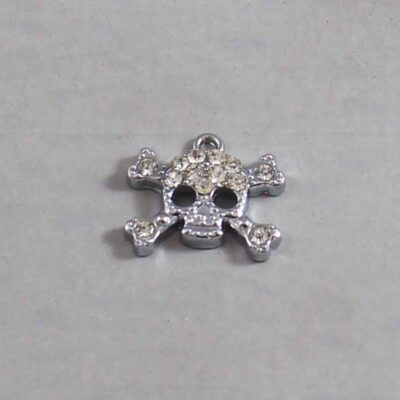 Skull Wedding Garter / Halloween / Pirate- Charm-352 / Wedding Garters / Bridal Garter / Prom Garter / Linda Joyce Couture