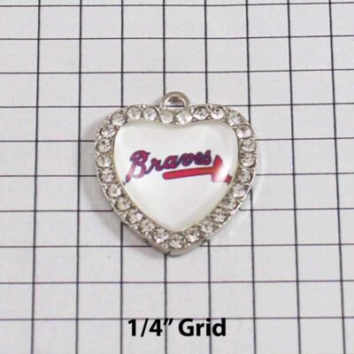 Atlanta Braves Wedding Garter / MLB / Baseball - Charm-491 / Wedding Garters / Bridal Garter / Prom Garter / Linda Joyce Couture