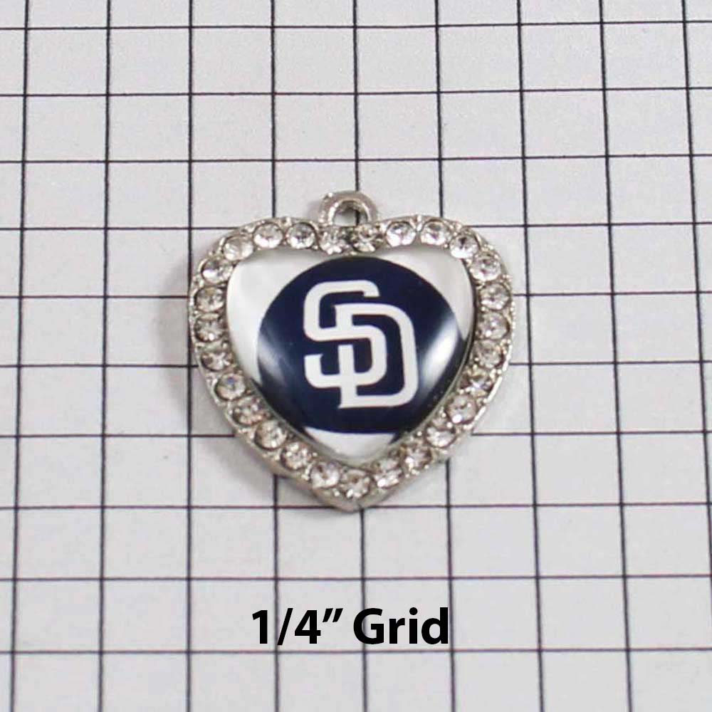 San Diego Padres Wedding Garter / MLB / Baseball - Charm-503 / Wedding Garters / Bridal Garter / Prom Garter / Linda Joyce Couture