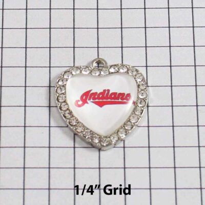 Cleveland Indians Wedding Garter / MLB / Baseball - Charm-513 / Wedding Garters / Bridal Garter / Prom Garter / Linda Joyce Couture