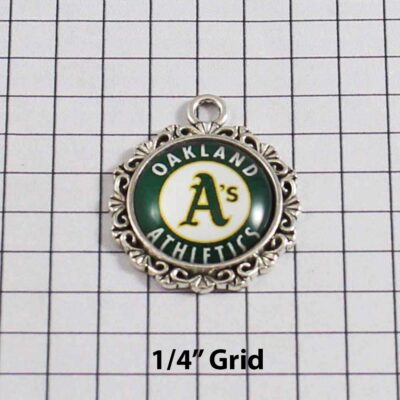 Oakland Athletics Wedding Garter / MLB / Baseball - Charm-524 / Wedding Garters / Bridal Garter / Prom Garter / Linda Joyce Couture