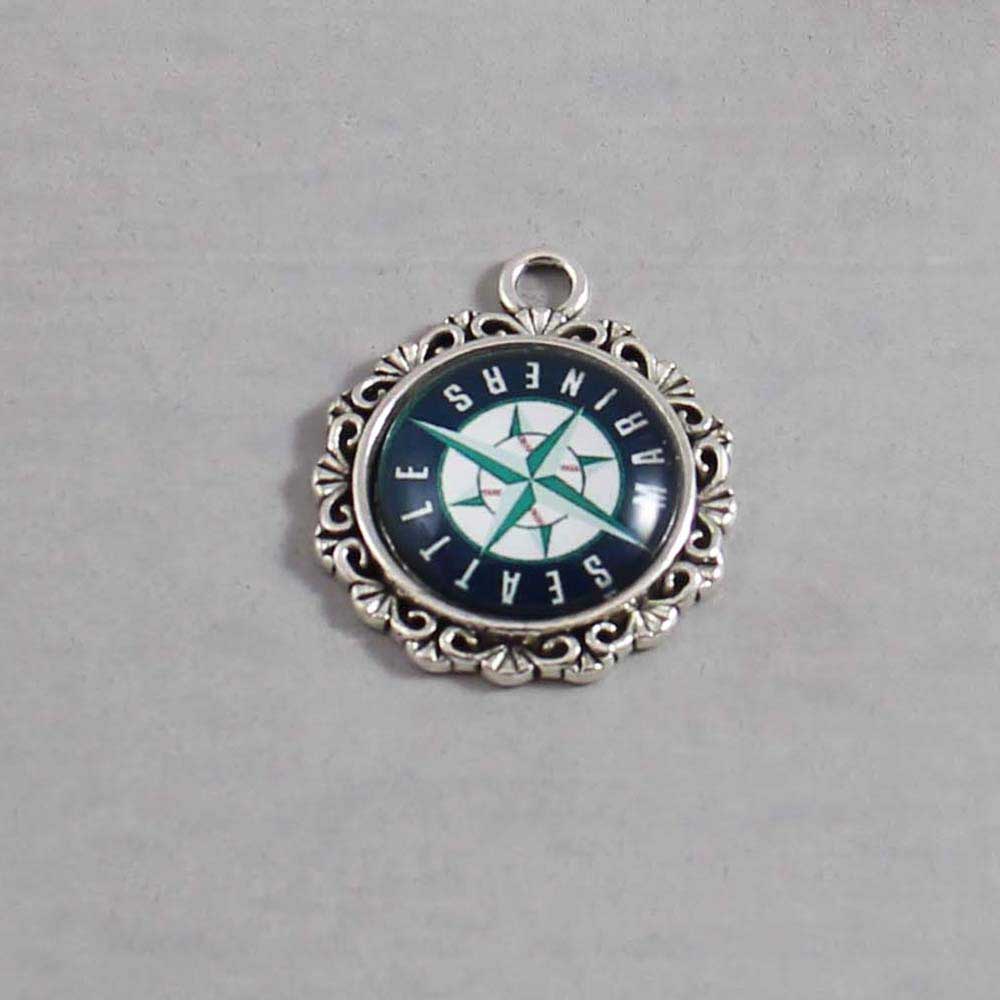 Seattle Mariners Wedding Garter / MLB / Baseball - Charm-525 / Wedding Garters / Bridal Garter / Prom Garter / Linda Joyce Couture