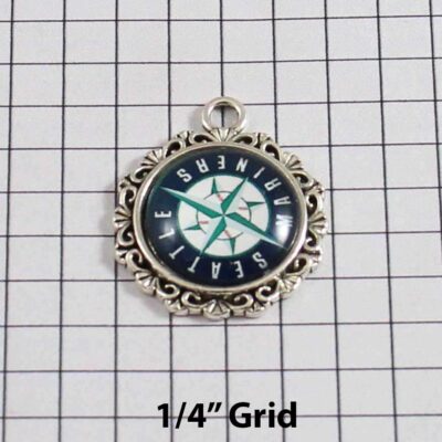 Seattle Mariners Wedding Garter / MLB / Baseball - Charm-525 / Wedding Garters / Bridal Garter / Prom Garter / Linda Joyce Couture