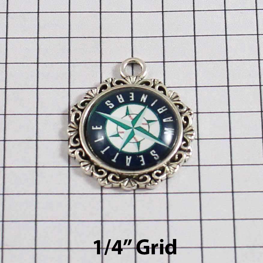 Seattle Mariners Wedding Garter / MLB / Baseball - Charm-525 / Wedding Garters / Bridal Garter / Prom Garter / Linda Joyce Couture