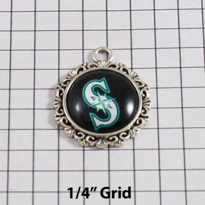 Seattle Mariners Wedding Garter / MLB / Baseball - Charm-529 / Wedding Garters / Bridal Garter / Prom Garter / Linda Joyce Couture