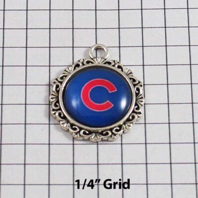 Chicago Cubs Wedding Garter / MLB / Baseball - Charm-530 / Wedding Garters / Bridal Garter / Prom Garter / Linda Joyce Couture