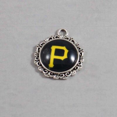 Pittsburgh Pirates Charm-Wedding Garter / MLB / Baseball - Charm-539 / Wedding Garters / Bridal Garter / Prom Garter / Linda Joyce Couture