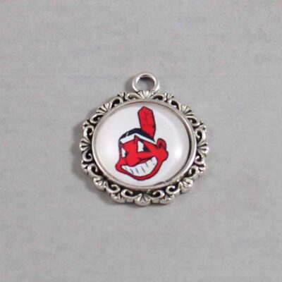 Cleveland Indians Wedding Garter / MLB / Baseball - Charm-540 / Wedding Garters / Bridal Garter / Prom Garter / Linda Joyce Couture