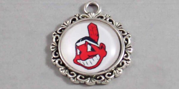 Cleveland Indians Wedding Garter / MLB / Baseball - Charm-540 / Wedding Garters / Bridal Garter / Prom Garter / Linda Joyce Couture