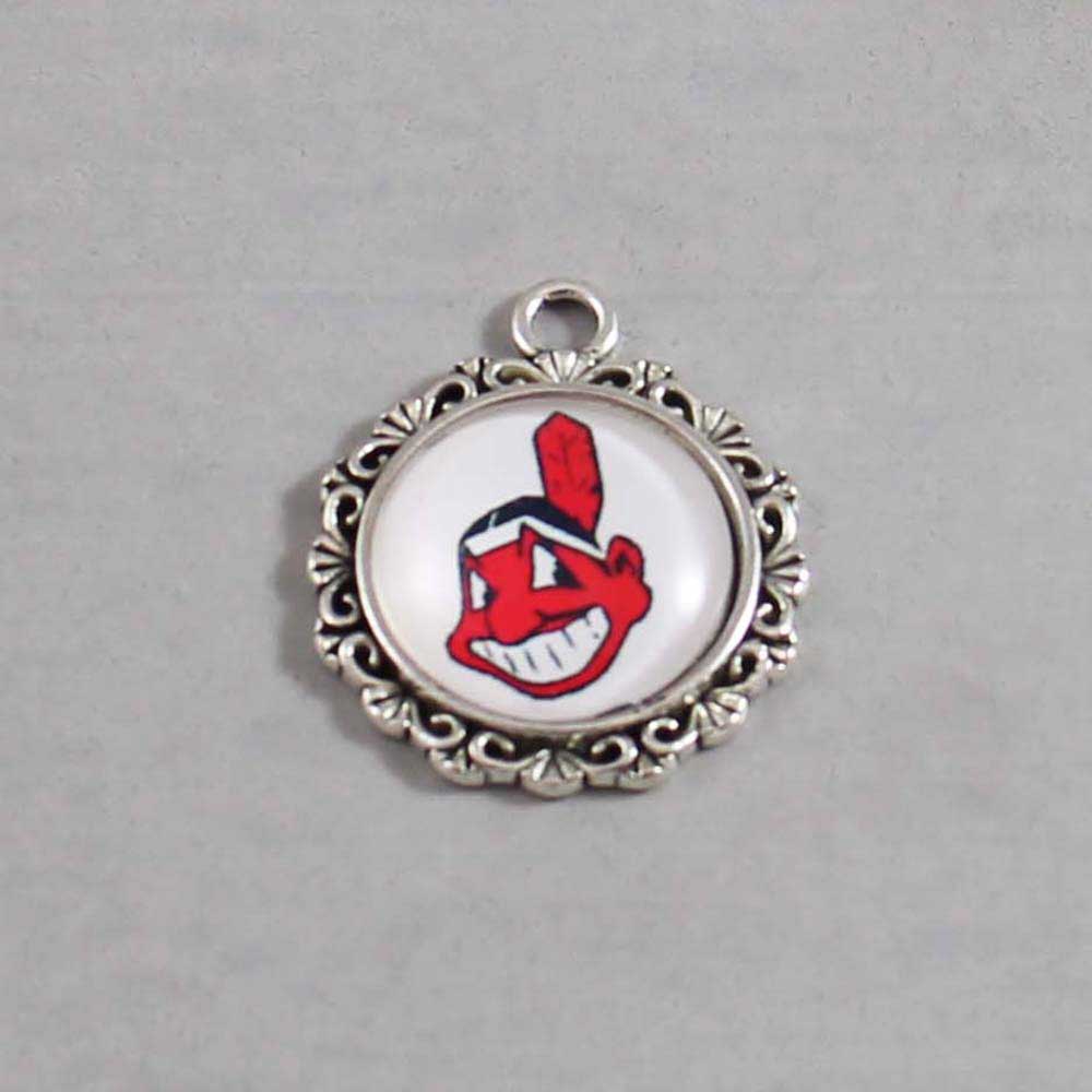 Cleveland Indians Wedding Garter / MLB / Baseball - Charm-540 / Wedding Garters / Bridal Garter / Prom Garter / Linda Joyce Couture