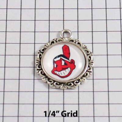 Cleveland Indians Wedding Garter / MLB / Baseball - Charm-540 / Wedding Garters / Bridal Garter / Prom Garter / Linda Joyce Couture