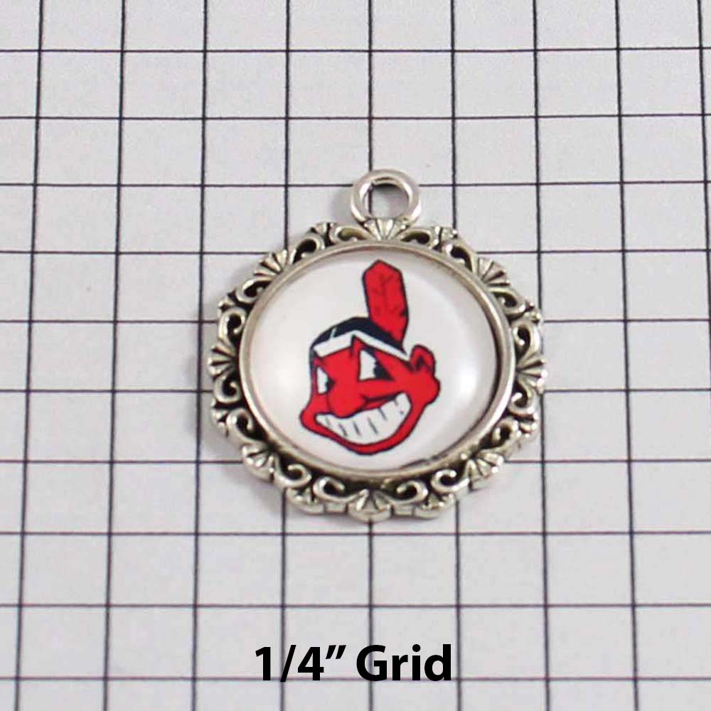 Cleveland Indians Wedding Garter / MLB / Baseball - Charm-540 / Wedding Garters / Bridal Garter / Prom Garter / Linda Joyce Couture