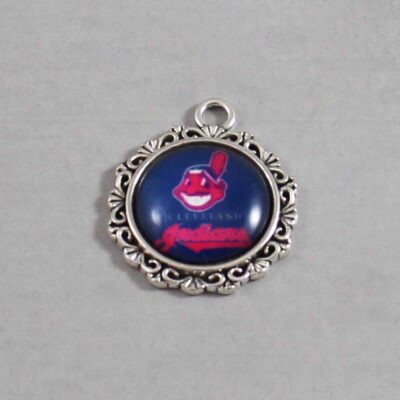 Cleveland Indians Wedding Garter / MLB / Baseball - Charm-541 / Wedding Garters / Bridal Garter / Prom Garter / Linda Joyce Couture