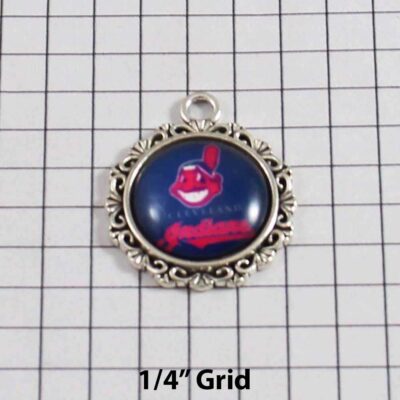 Cleveland Indians Wedding Garter / MLB / Baseball - Charm-541 / Wedding Garters / Bridal Garter / Prom Garter / Linda Joyce Couture