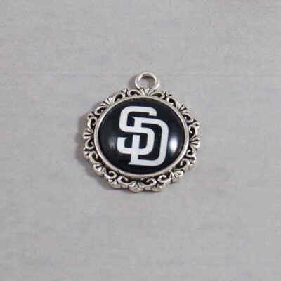 San Diego Padres Wedding Garter / MLB / Baseball - Charm-544 / Wedding Garters / Bridal Garter / Prom Garter / Linda Joyce Couture