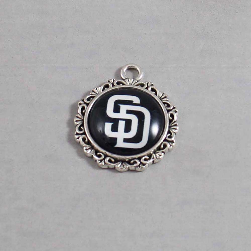 San Diego Padres Wedding Garter / MLB / Baseball - Charm-544 / Wedding Garters / Bridal Garter / Prom Garter / Linda Joyce Couture