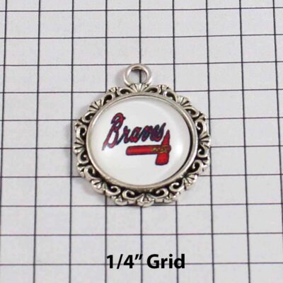 Atlanta Braves Wedding Garter / MLB / Baseball - Charm-550 / Wedding Garters / Bridal Garter / Prom Garter / Linda Joyce Couture