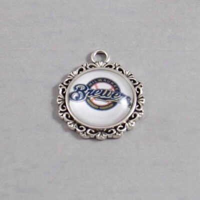 Milwaukee Brewers Wedding Garter / MLB / Baseball - Charm-558 / Wedding Garters / Bridal Garter / Prom Garter / Linda Joyce Couture